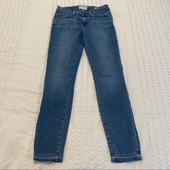 Frame Denim Le Skinny de Jeanne Crop - Med Wash - Picture 2 of 5